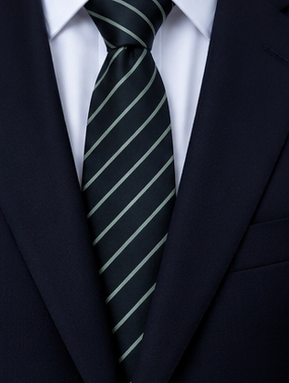 Cigliano Collezione Italy Black Striped Necktie